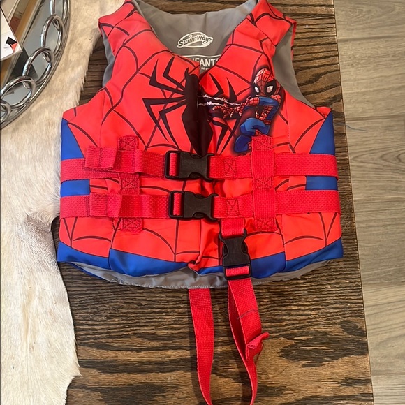 Kids Spider-Themed Life Vest Costume - Red and Blue - Picture 1 of 3